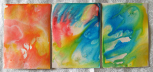 marbleized milk paper photo